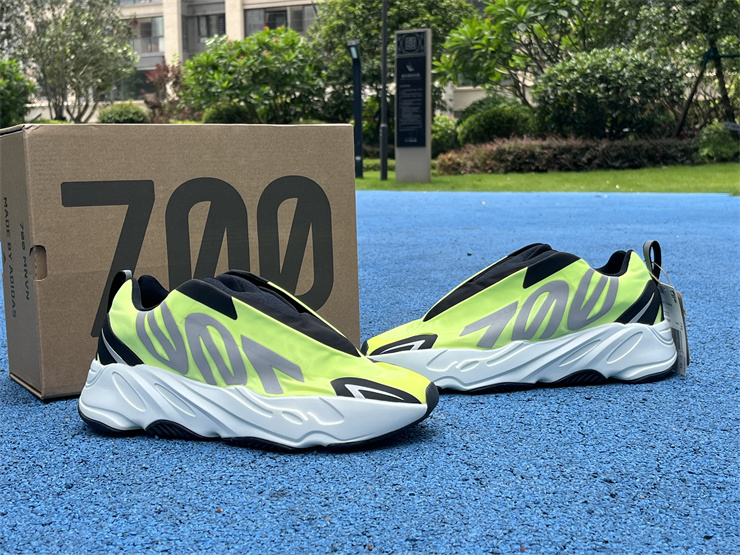 Adidas Yeezy Boost 700 MNVN Laceless Phosphor overlook