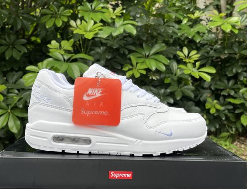 Supreme x Nike Air Max 1’87 White: Clean Minimalist Luxury