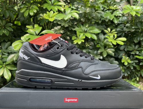 Supreme x Nike Air Max 1’87 “Black White”: Timeless Sophistication