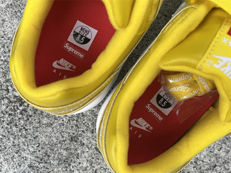 Supreme x Nike Air Max1'87 yellow heel