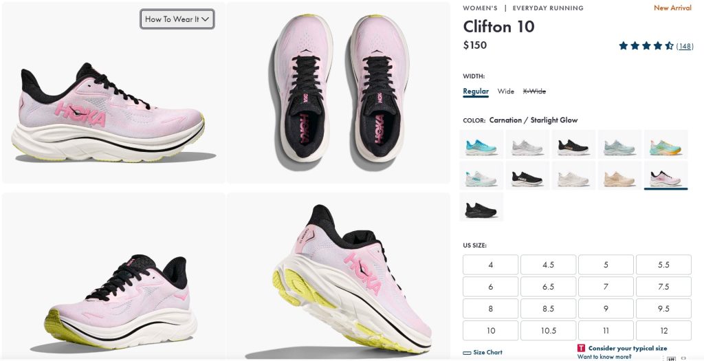 women's Clifton 10