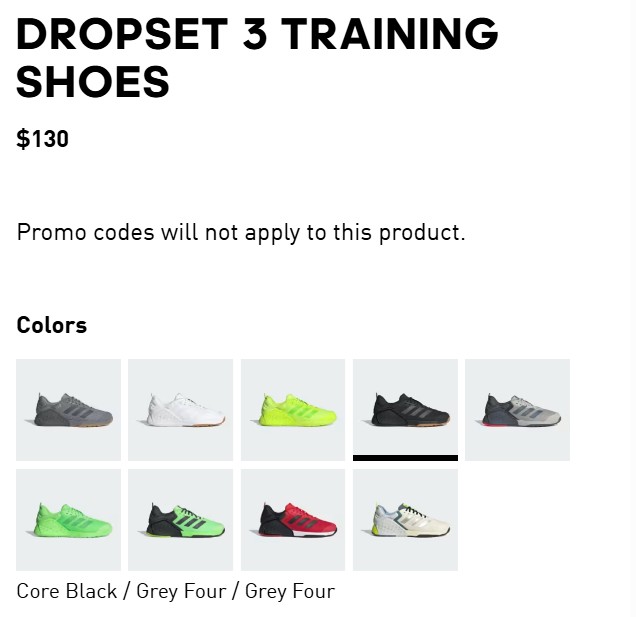Adidas Dropset 3 colors