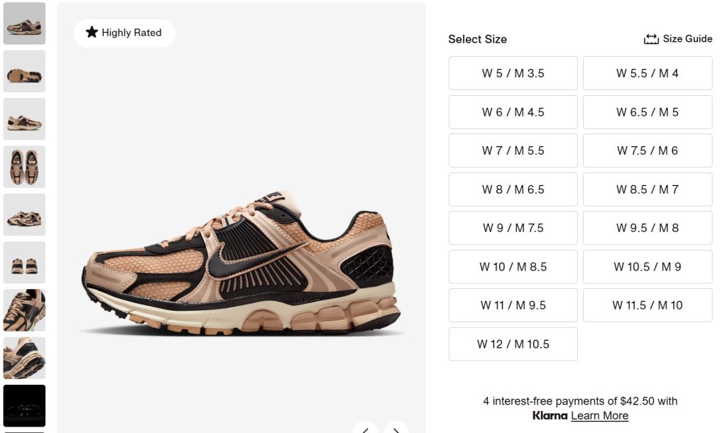 Nike Zoom Vomero 5 size