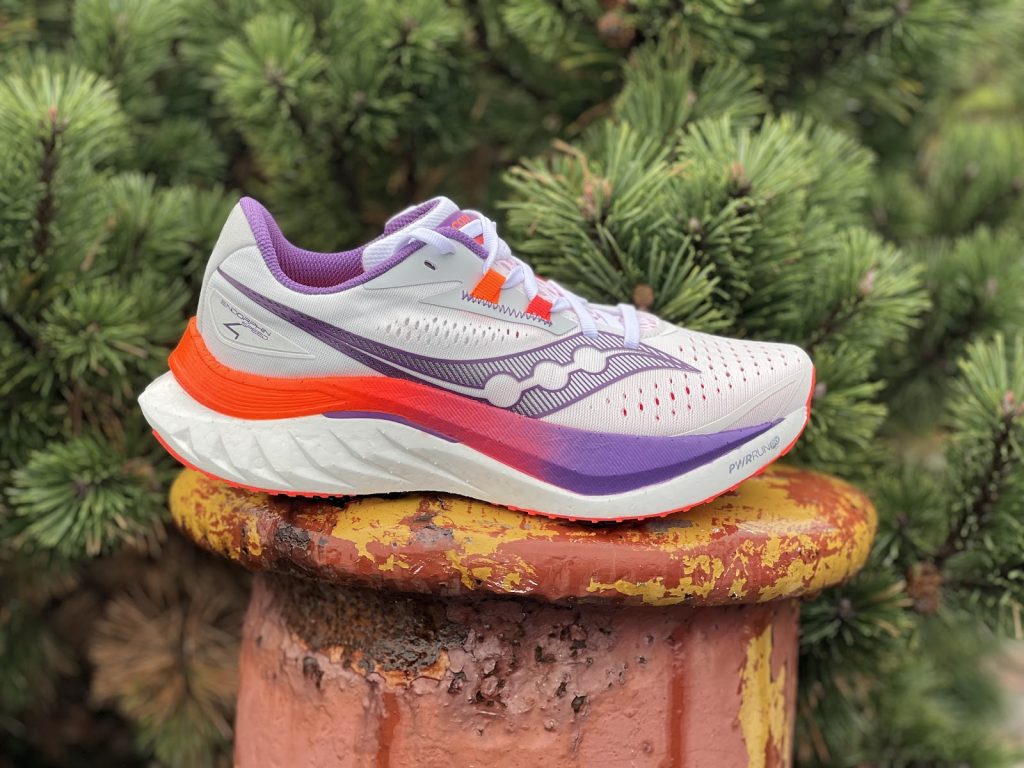 Saucony Endorphin Speed 4 white violet shoes