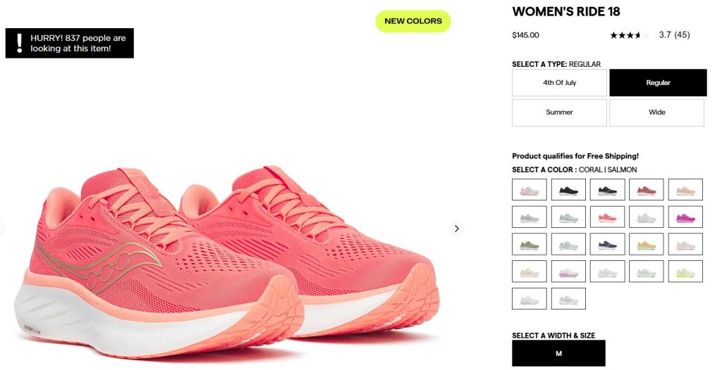 Women's Ride 18 color