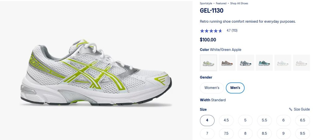 Asics Gel 1130 color