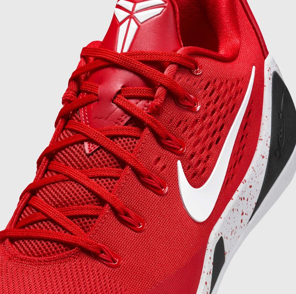 Nike Kobe 9 EM Protro “University Red” upper