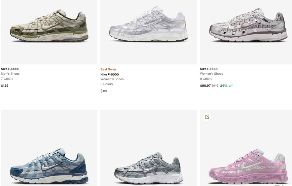 Nike P 6000 color