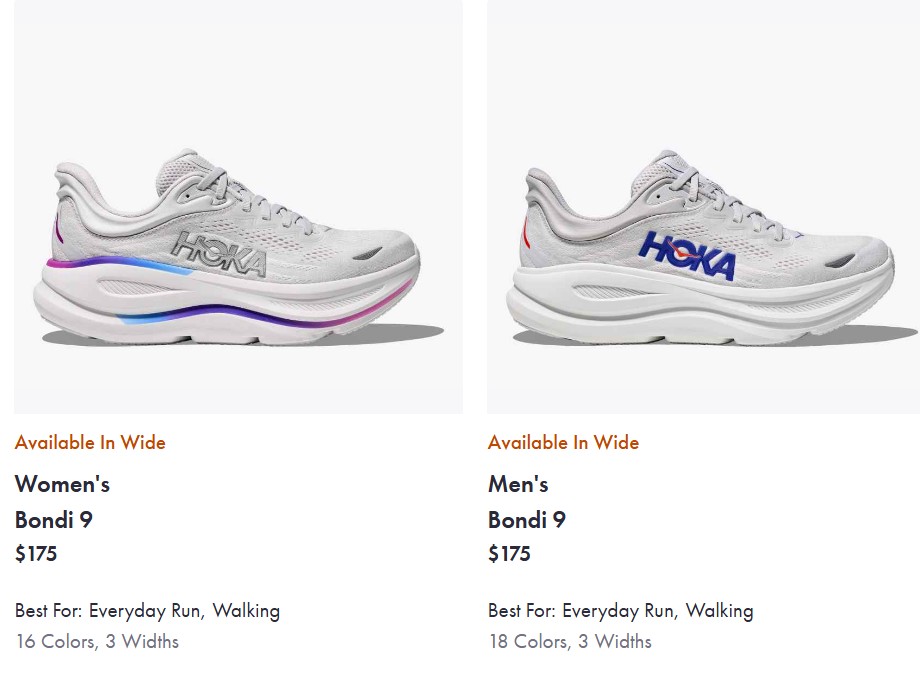 hoka bondi 9 colors