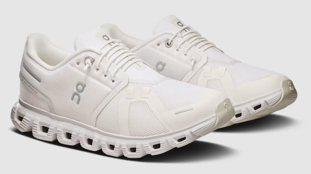 women's On Cloud 6 white shoes