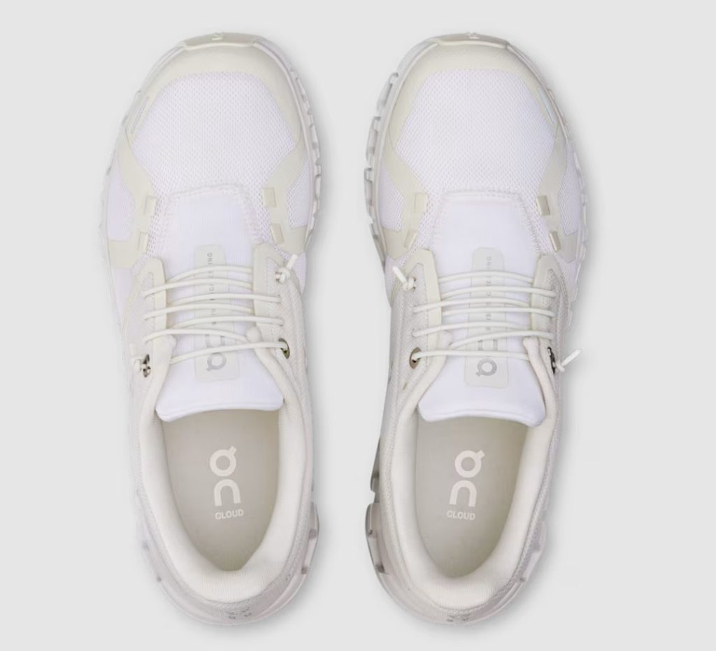 women's On Cloud 6 white sneakers