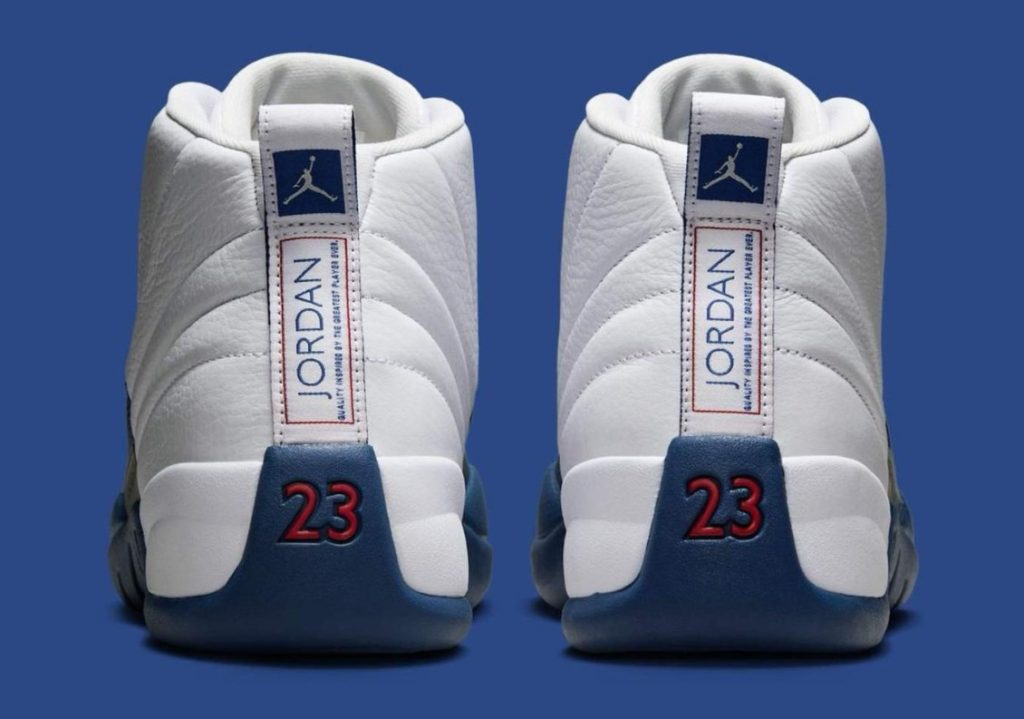Air Jordan 12 Retro French Blue heels