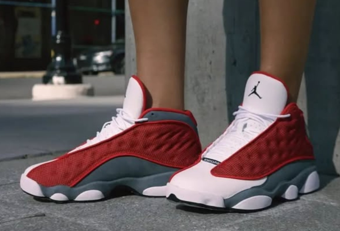 Air Jordan 13 Red Flint on foot