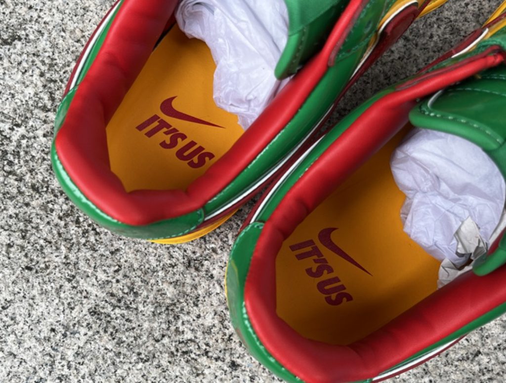 Lil Yachty Nike Air Force 1 low Lucky Green inner