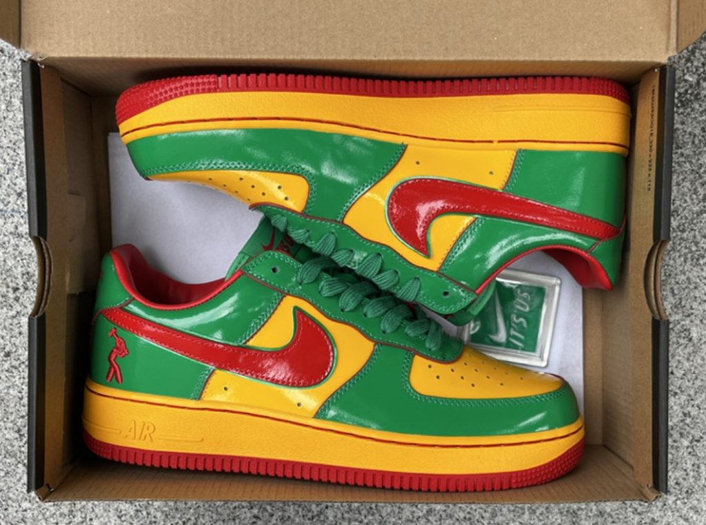 Lil Yachty Nike Air Force 1 low Lucky Green package