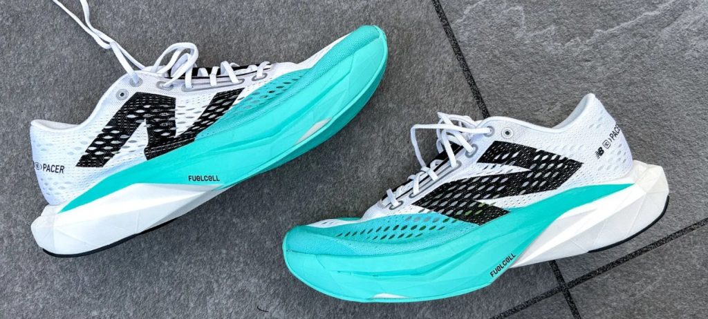 New Balance FuelCell SuperComp Pacer v2 fuelcell logo