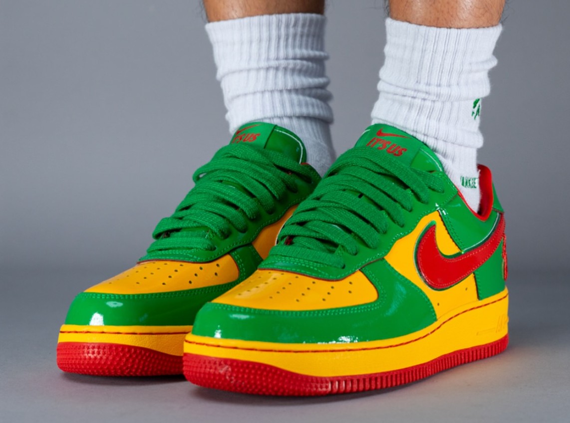 Nike Air Force 1 Low Lil Yachty Concrete Boys Lucky Green on feet