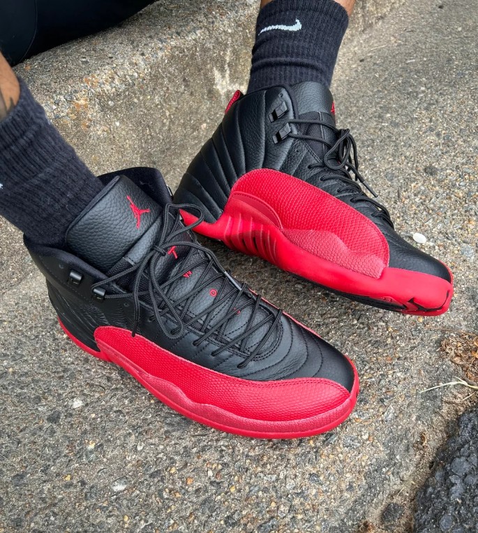 Nike Air Jordan Retro 12 FLU GAME on foot